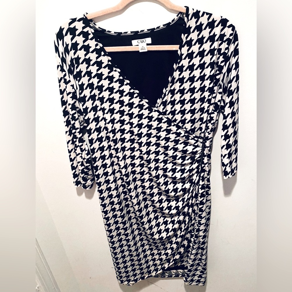 NWOT CATO HOUNDSTOOTH DRESS